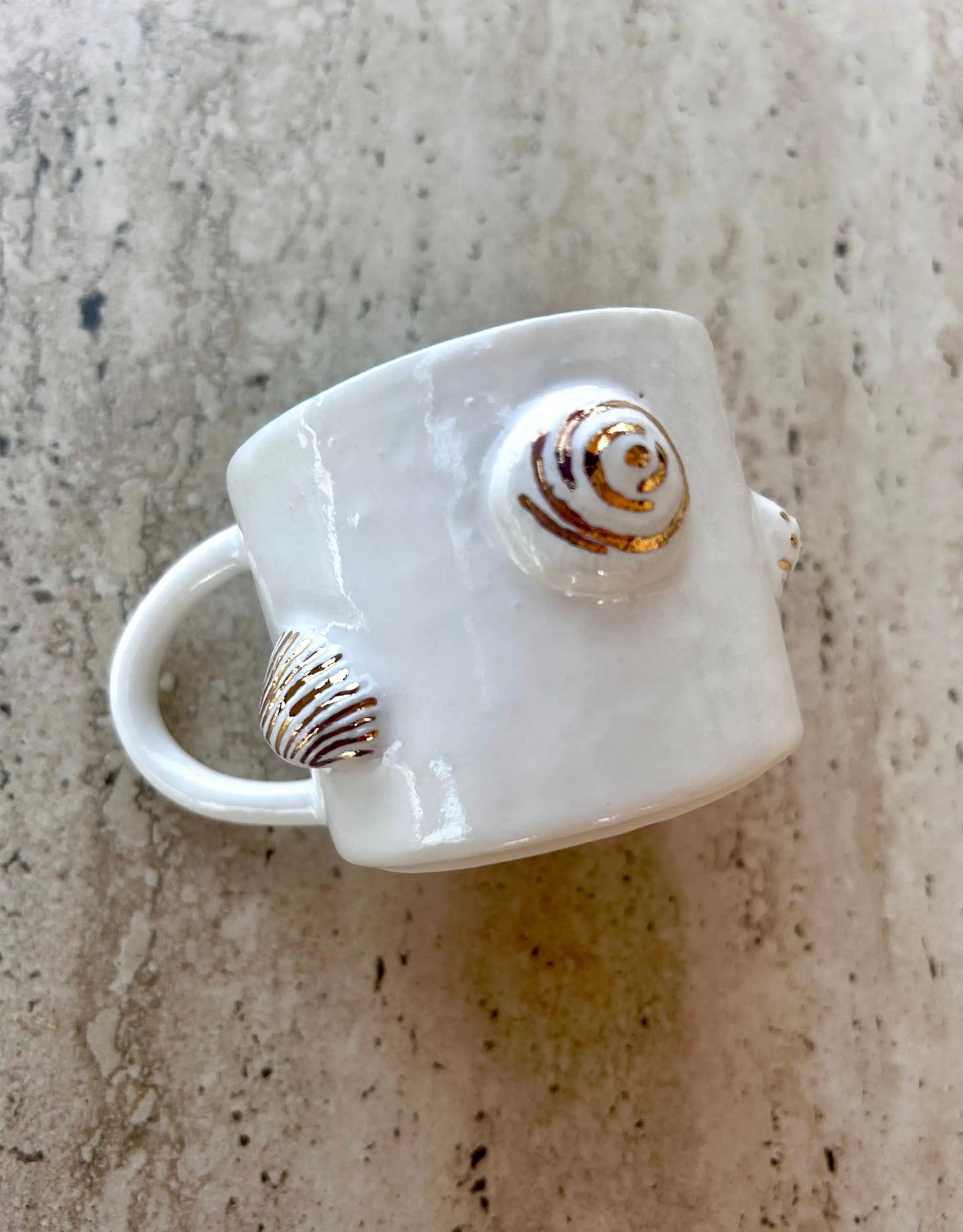 Stoneware Deniz Kabuğu Desenli Kahve Fincanı - Seramik Kahve Fincanı Tekli - Fincan ve Tabak ₺650, 2 Adet ₺999, 4 Adet