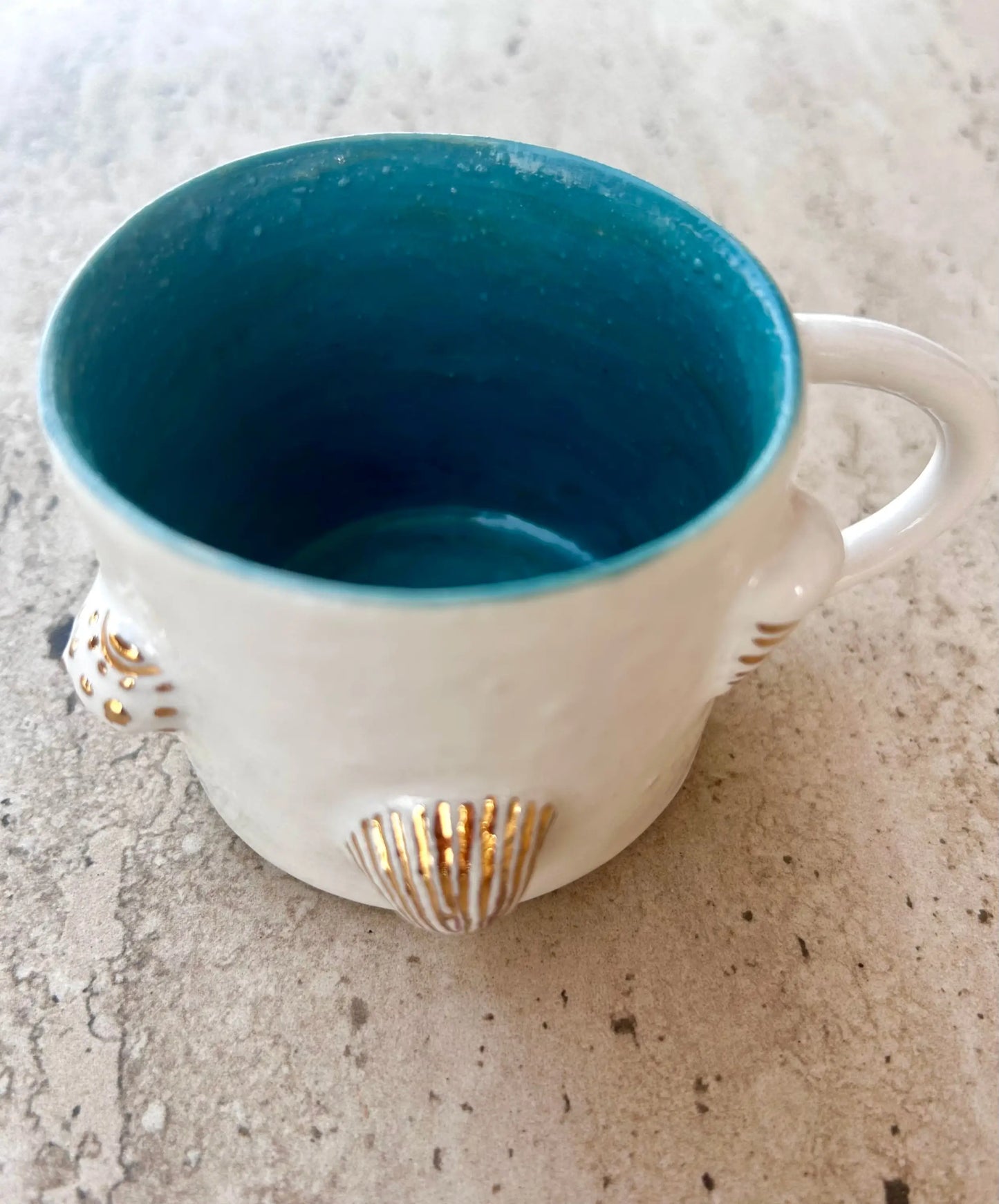 Stoneware Deniz Kabuğu Desenli Kahve Fincanı - Seramik Kahve Fincanı Tekli - Fincan ve Tabak ₺650, 2 Adet ₺999, 4 Adet