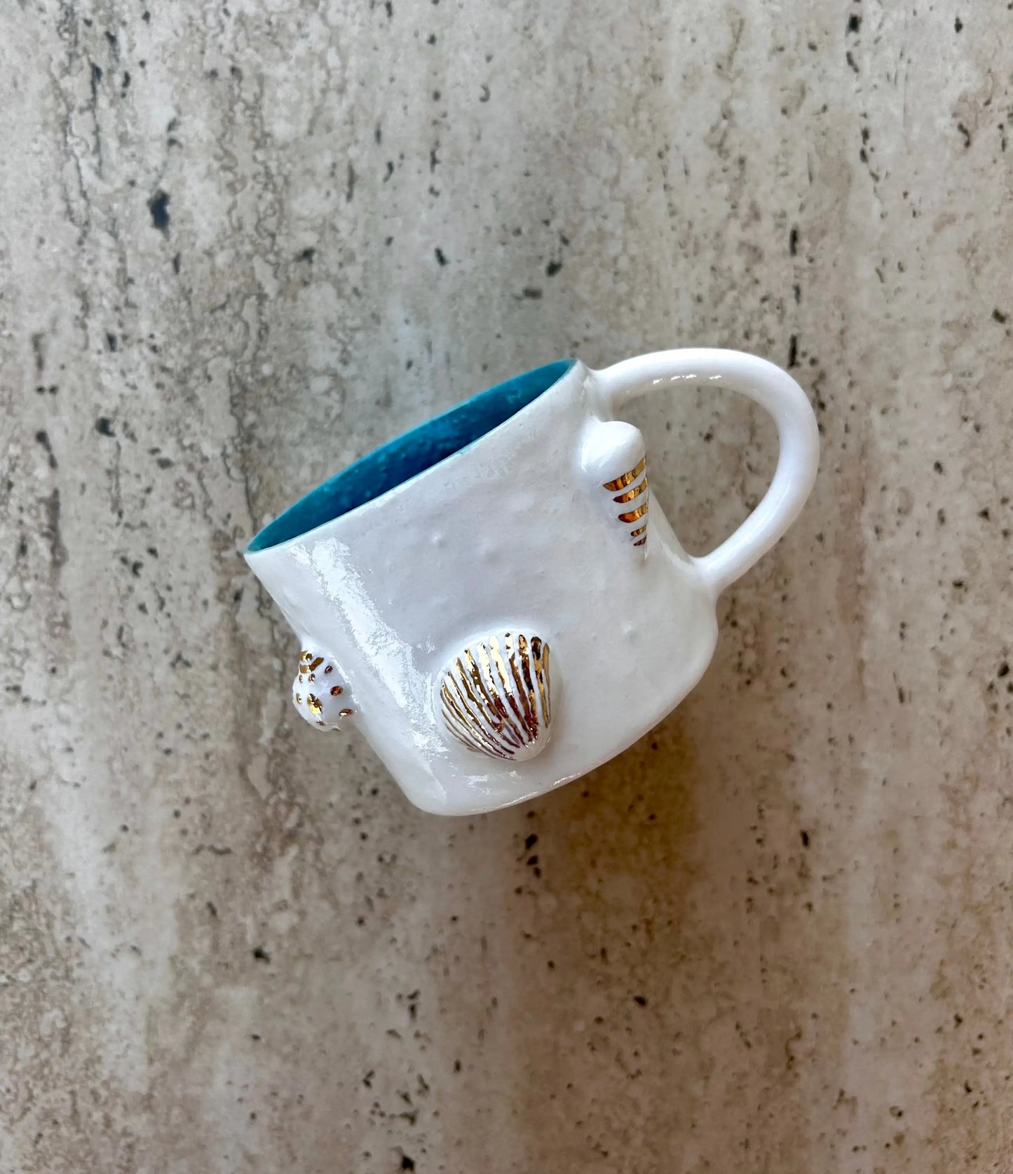 Stoneware Deniz Kabuğu Desenli Kahve Fincanı - Seramik Kahve Fincanı Tekli - Fincan ve Tabak ₺650, 2 Adet ₺999, 4 Adet
