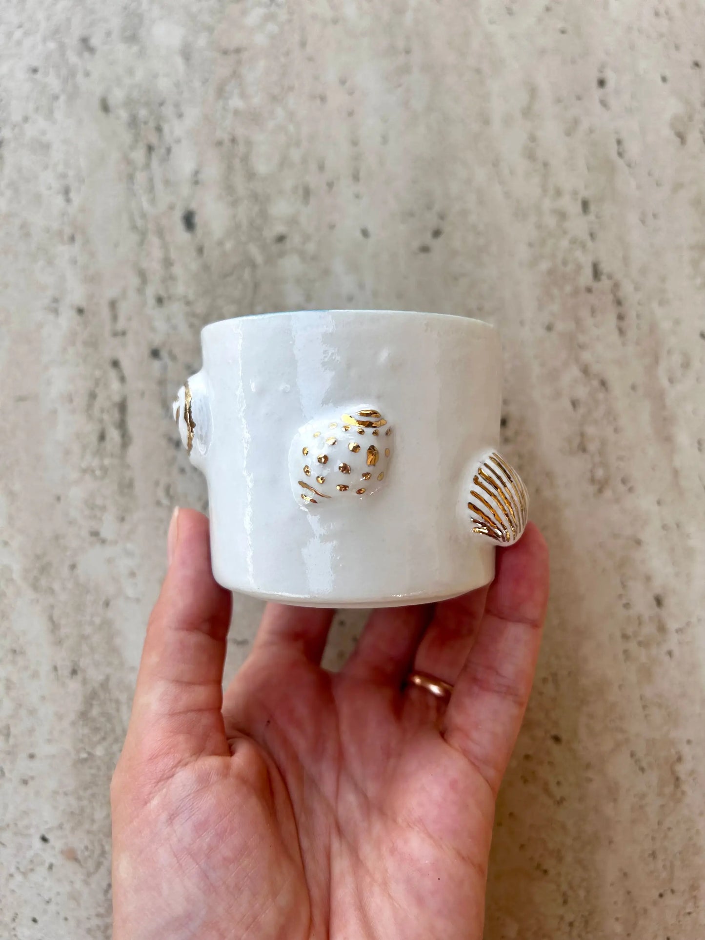 Stoneware Deniz Kabuğu Desenli Kahve Fincanı - Seramik Kahve Fincanı Tekli - Fincan ve Tabak ₺650, 2 Adet ₺999, 4 Adet
