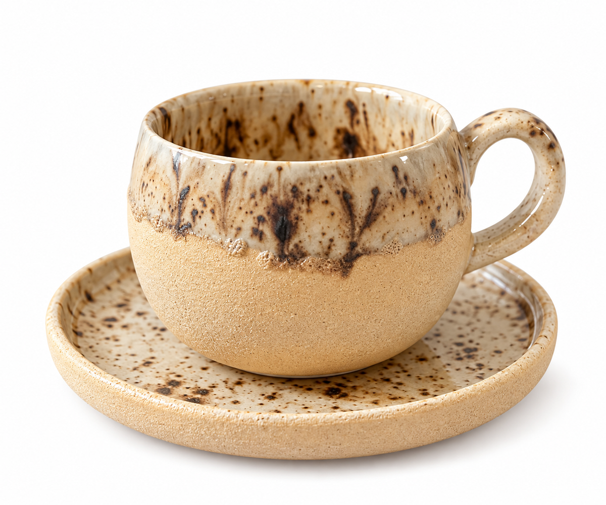 Stoneware Double Türk Kahvesi ve Espresso Fincan Takımı