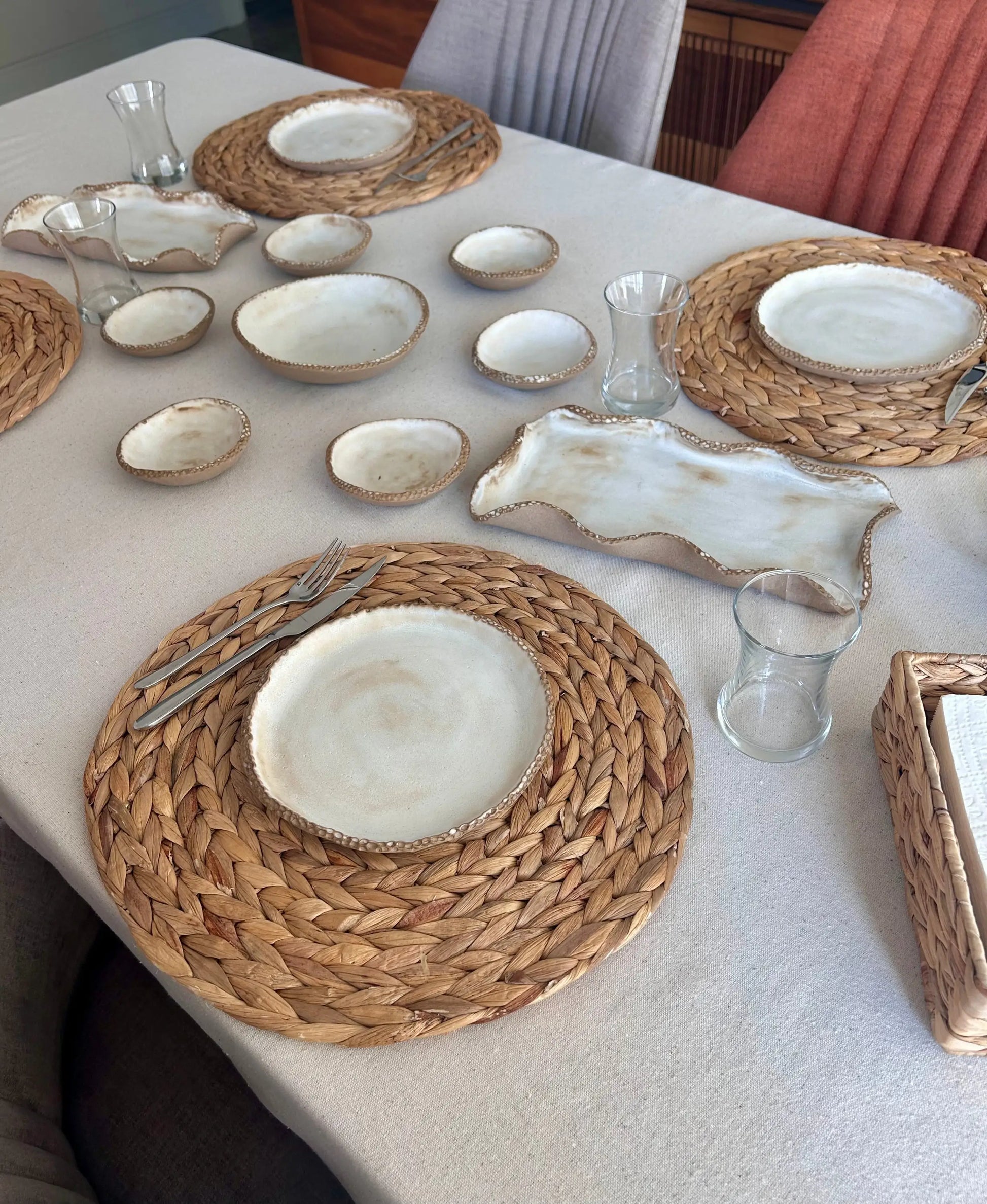 4 Kişilik El Yapımı Seramik Kahvaltı Takımı - Seramik Sofra Takımları 4 Kişilik El Yapımı Seramik Kahvaltı Takımı ₺5.500