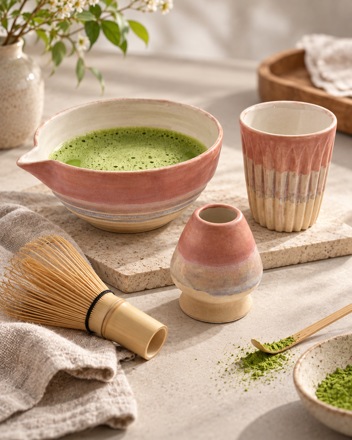 Stoneware Matcha Seti