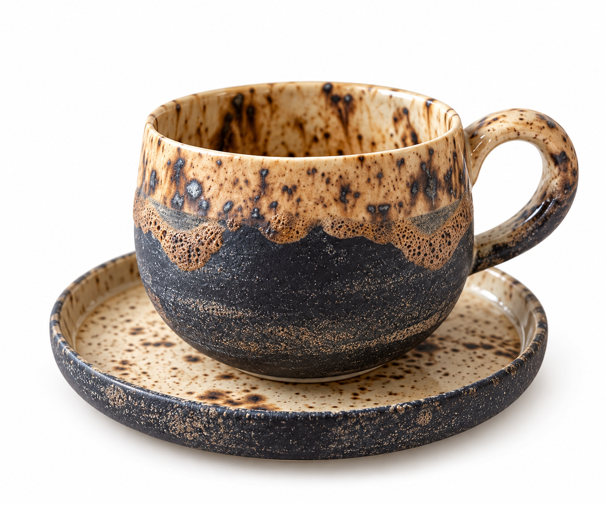 Stoneware Double Türk Kahvesi ve Espresso Fincan Takımı