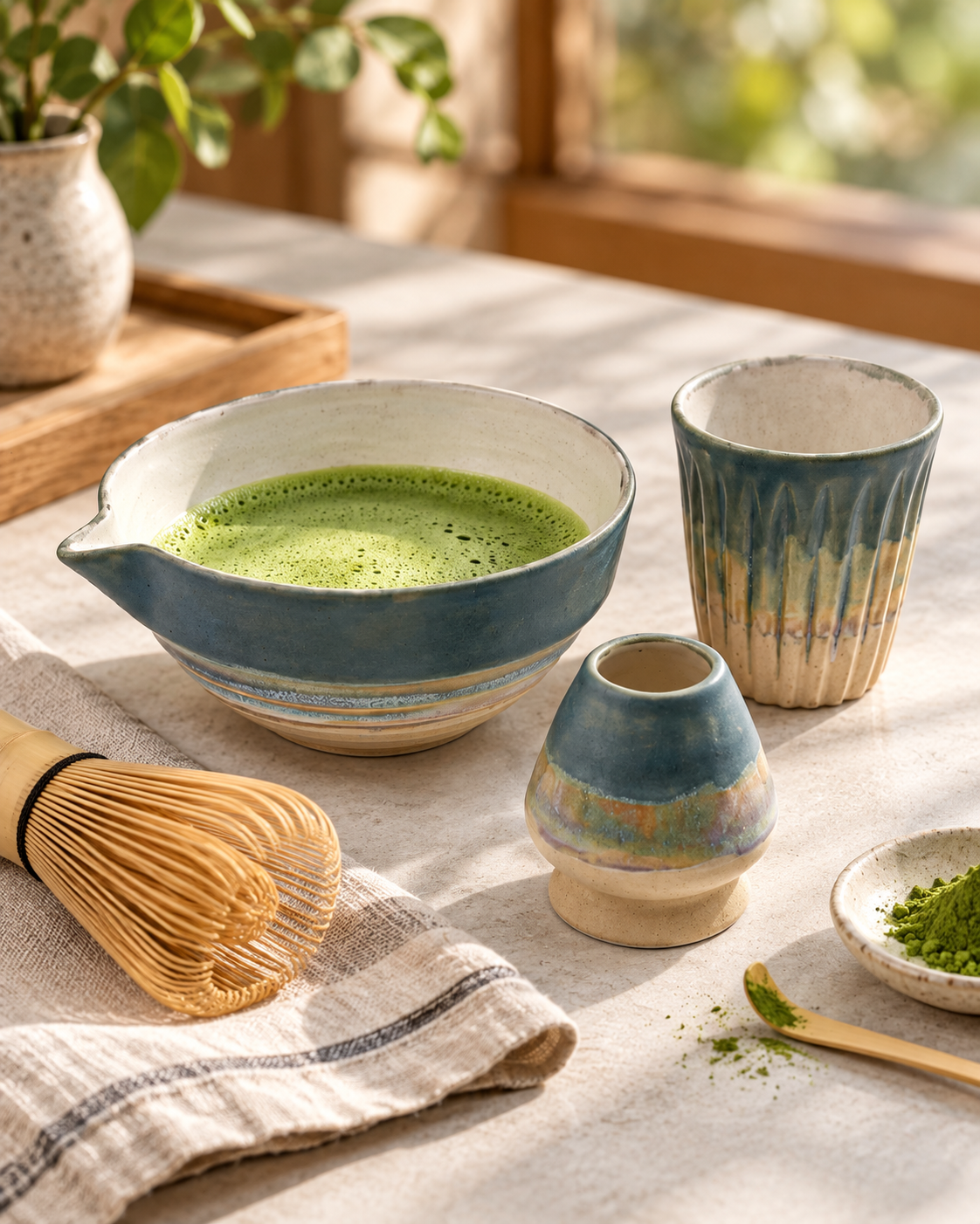 Stoneware Matcha Seti