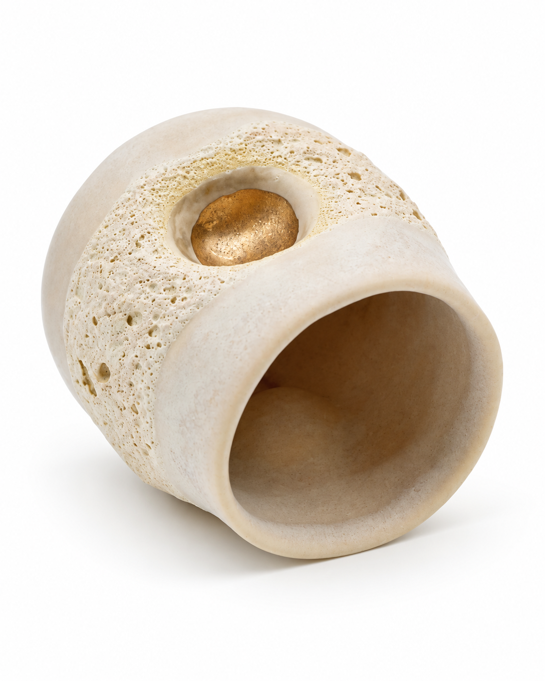 Altın Detaylı Stoneware Kahve Bardağı