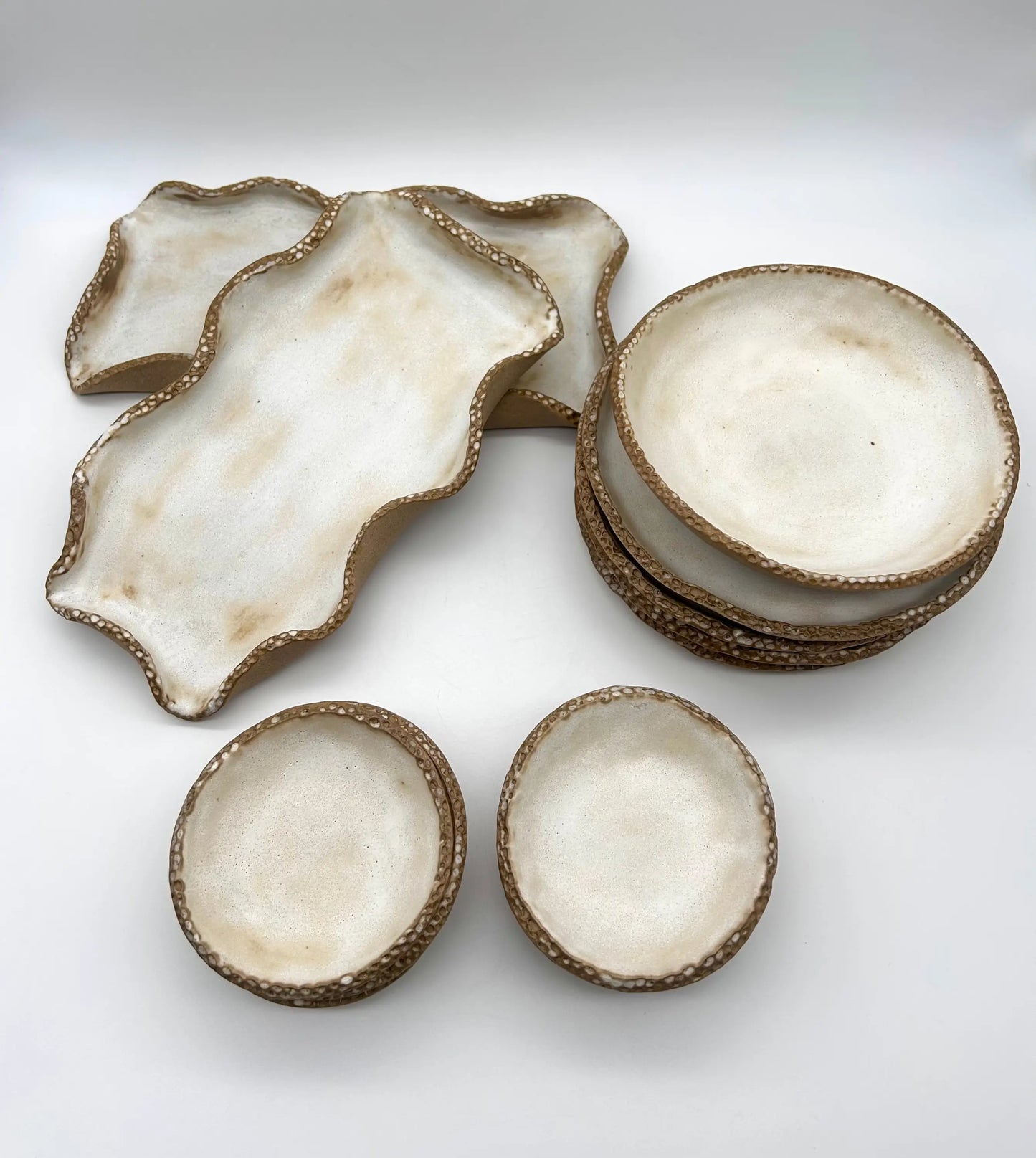 El Yapımı Seramik Kahvaltı Takımı Stoneware - Seramik Sofra Takımları 4 Kişilik - Standart ₺5.500, 6 Kişilik - + 2