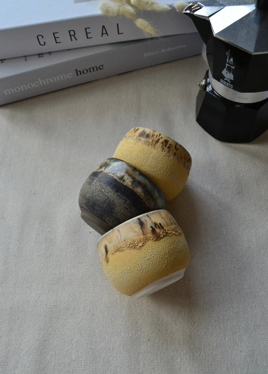 Stoneware Double Espresso Bardağı - Siyah / 2 Adet ₺690, Bej / 2 Adet ₺690, Siyah / 4 Adet ₺1.250, Siyah / 6 Adet