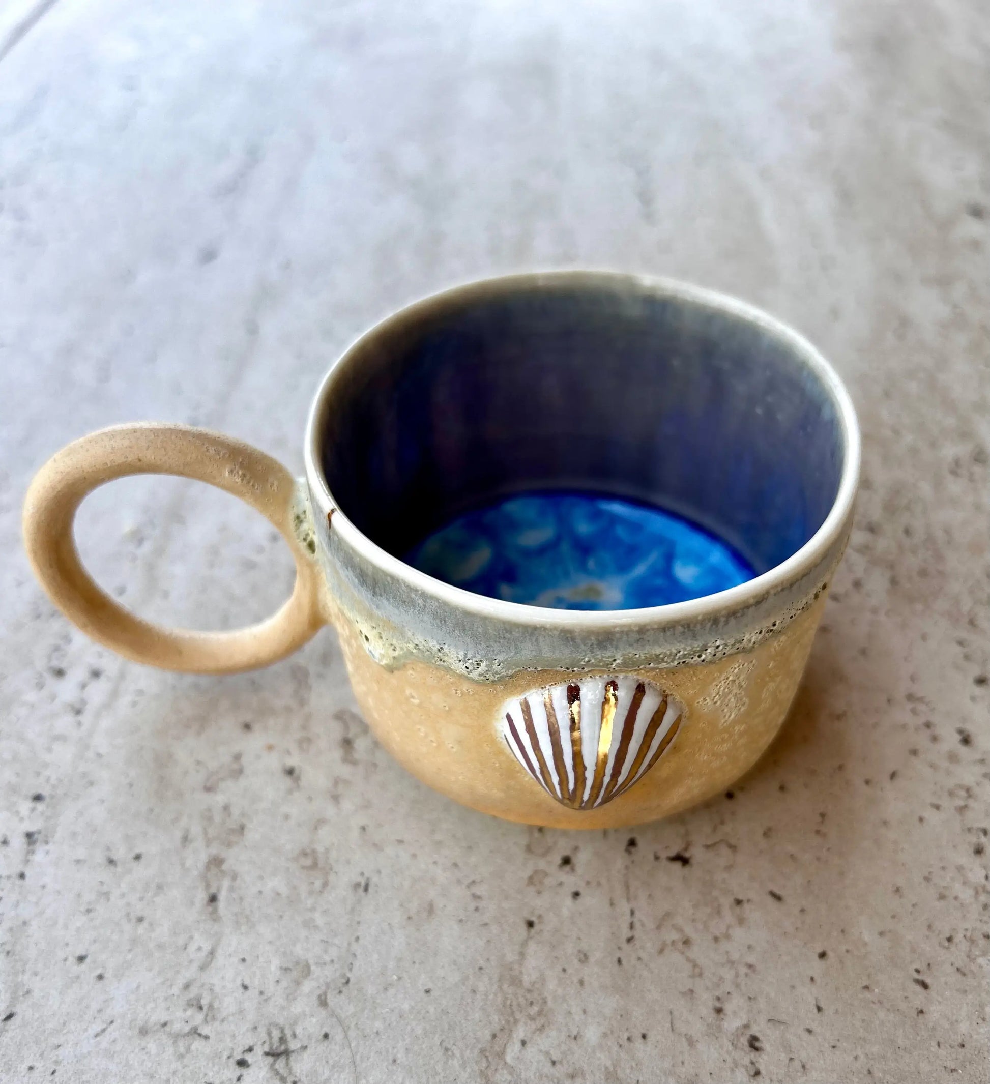 Stoneware Deniz Kabuğu Kahve Fincanı - Seramik Kahve Fincanı Stoneware Deniz Kabuğu Kahve Fincanı ₺550