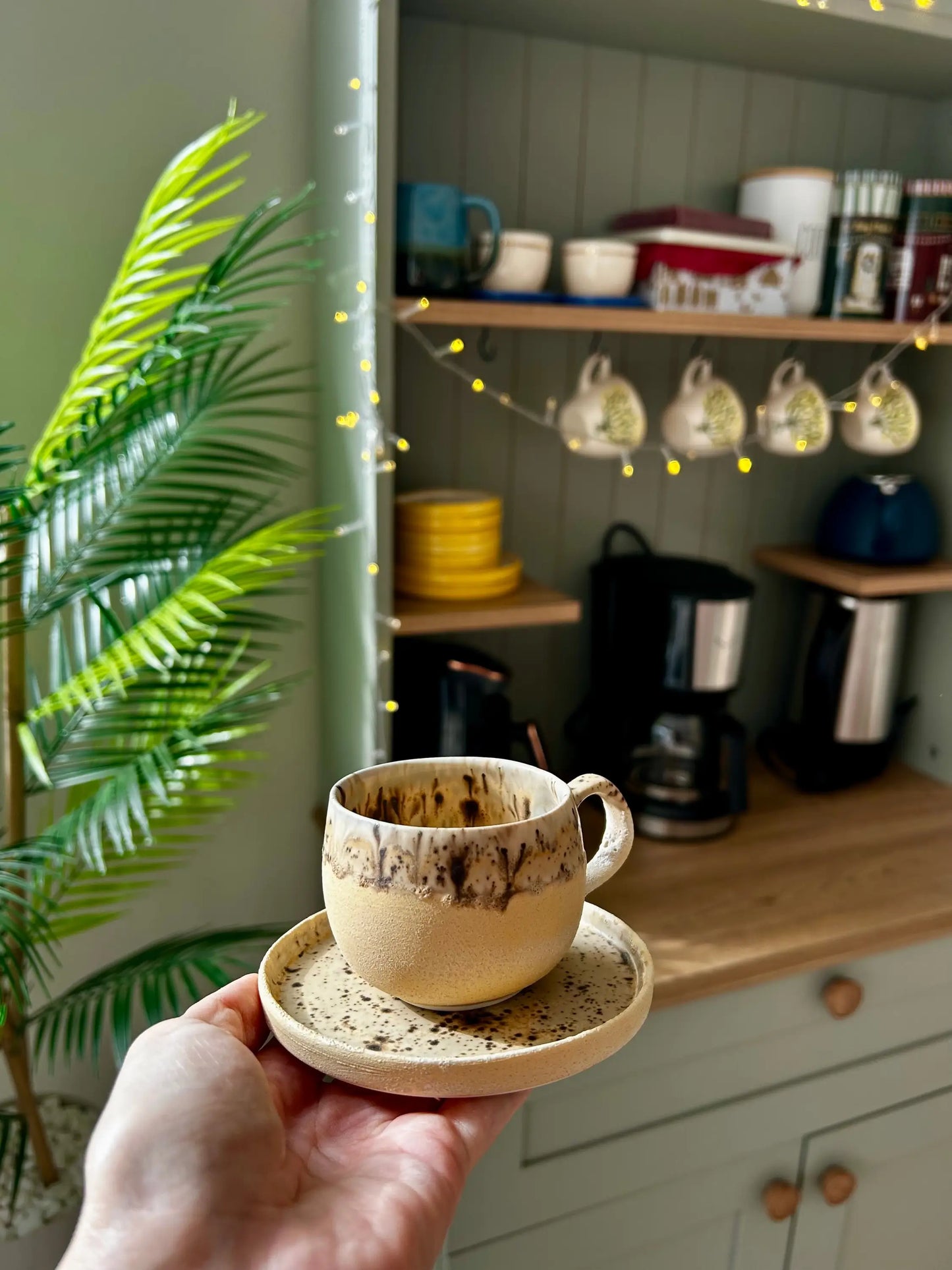 Stoneware Double Türk Kahvesi ve Espresso Fincan Takımı - Seramik Kupa Bej ₺790, Siyah ₺790